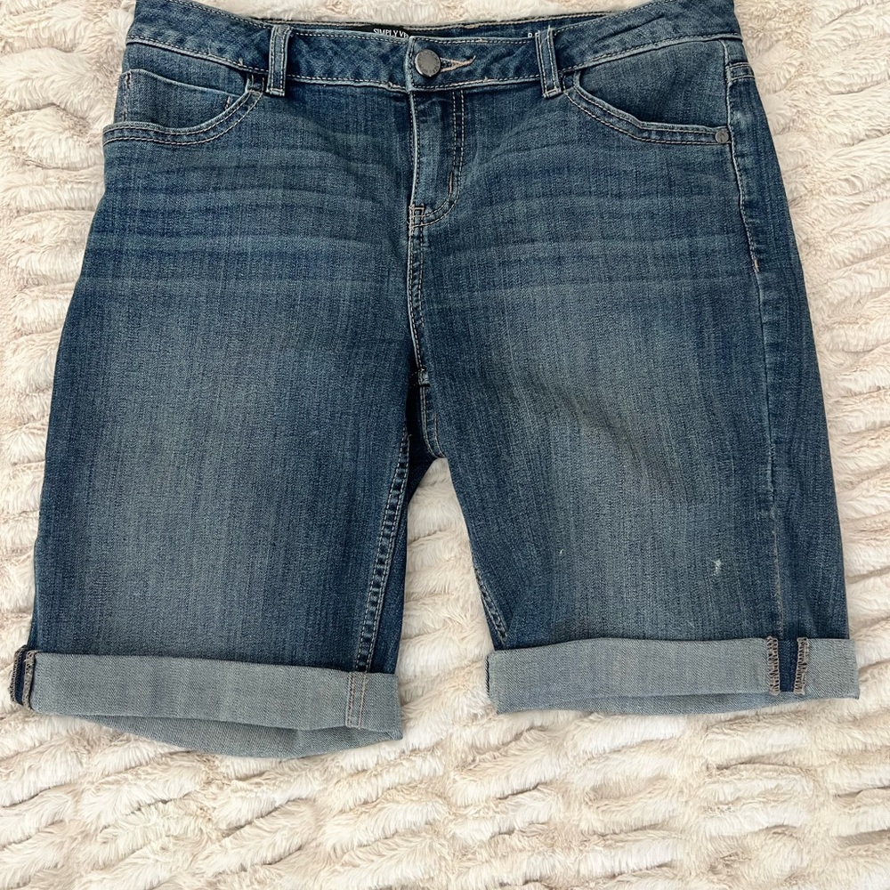 Simply Vera Vera Wang Blue Denim Shorts